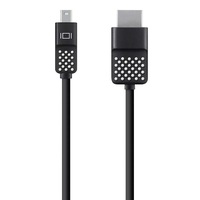 Belkin Mini DisplayPort to HDMI Cable, 4k (5-in) - Black (F2CD080bt06), Simple Plug & Play Connectivity, Up to 4K@30Hz Resolution Support, 2YR