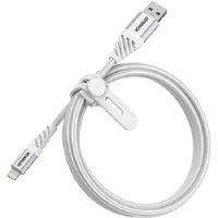 OtterBox Lightning to USB-A Premium Cable (1M) - White (78-52640) 3 AMPS (60W) MFi10K Bend Flex480Mbps TransferBraided Apple iPhone iPad MacBook