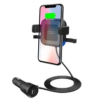 mbeat Gorilla Power 10W Wireless Car Charger with 2.4A USB Charging Air Vent Clip  Windshield Stand