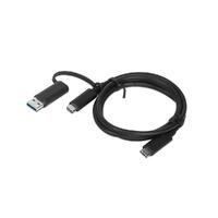 LENOVO USB cable 1 m USB 3.2 Gen 1 (3.1 Gen 1) USB A USB C USB C Black (4X90U90618)