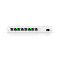 Ubiquiti UISP Switch 8-Port GbE Switch w  27V Passive PoE For MicroPoP Applications 110W PoE Budget Fanless Layer 2 Switching