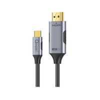 Oxhorn USB C to HDMI 2.0 1m cable 4K 60Hz Aluminum plugs black Support HDCP 1.4 HDCP 2.2 Thunderbolt 3 4 LPCM compatible Windows Mac Chromebooks