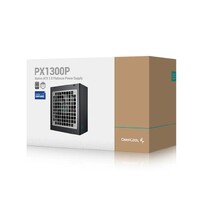 DeepCool PX1300P 1300W 80 Platinum Cybenetics ATX Power Supply, 120mm Fan, Japanese Capacitors, Semi-Digital, Interleaved PFC, Full-Bridge  LLC  DC