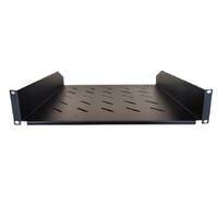 LDR Cantilever 2U 300mm Deep Shelf Recommended for 19 inch 600mm Deep Cabinet - Black Metal Contruction