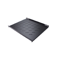 LDR Fixed 1U 550mm Deep Shelf Recommended for 19 inch 800mm Deep Cabinet - Black Metal Construction