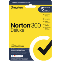 Norton 360 Deluxe 50GB AU 1 User 5 Devices 12 Months Digital Key