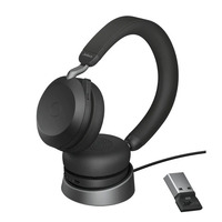 Jabra Evolve2 75 UC Bluetooth Headset Includes Charging Stand  Link380a Dongle Advanced Noise Cancellation 2ys Warrenty