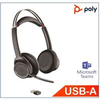 Plantronics Poly B825-M Voyager Focus UC headset Teams certified up to 12 hours talk time active noise canceling (No stand)