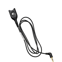 EPOS | Sennheiser DECT GSM Cable: EasyDisconnect with 100 cm cable to 2.5mm - 3 Pole jack plug To use with a DECT  GSM phone featuring a 2.5 mm - 3 p