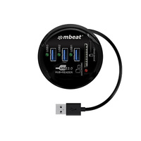 (EOL) mbeat® Portable USB 3.0 Hub and Card Reader - USB 3.0/2.0, SDXC/SDHC/ MMC/MMC4.0/ RS-MMC/RS-MMC/Micro-SDXC/Micro-SDHC/ MicroSD, up to 2TB
