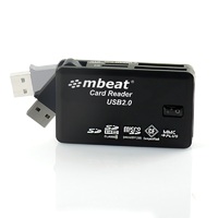 mbeat USB 2.0 All In One Card Reader - Supports SD SDHC CF MS XD MicroSD  MicroSD HC   SONY M2 without adaptor.