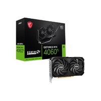 MSI nVidia GeForce RTX 4060 Ti VENTUS 2X BLACK 8G OC Video Card  2580 MHz Boost Clock 8GB GDDR6DisplayPort x 3 (v1.4a)HDMI x 1